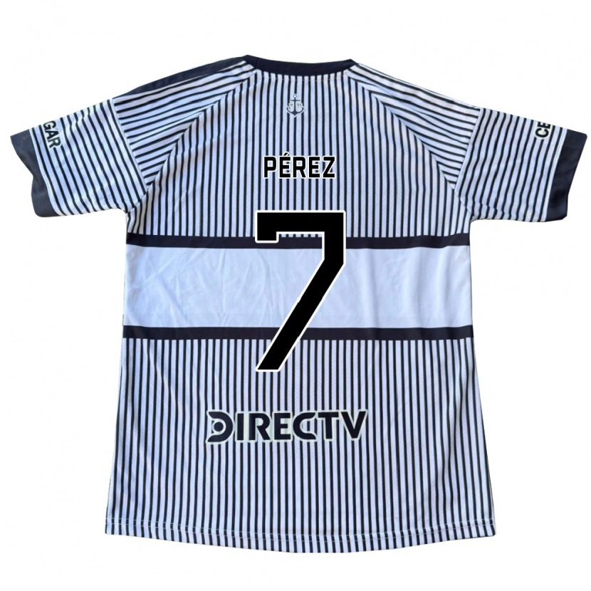 DanxenキッズFranco Pérez#7白黒黄アウェイシャツ2026/27ジャージーユニフォーム