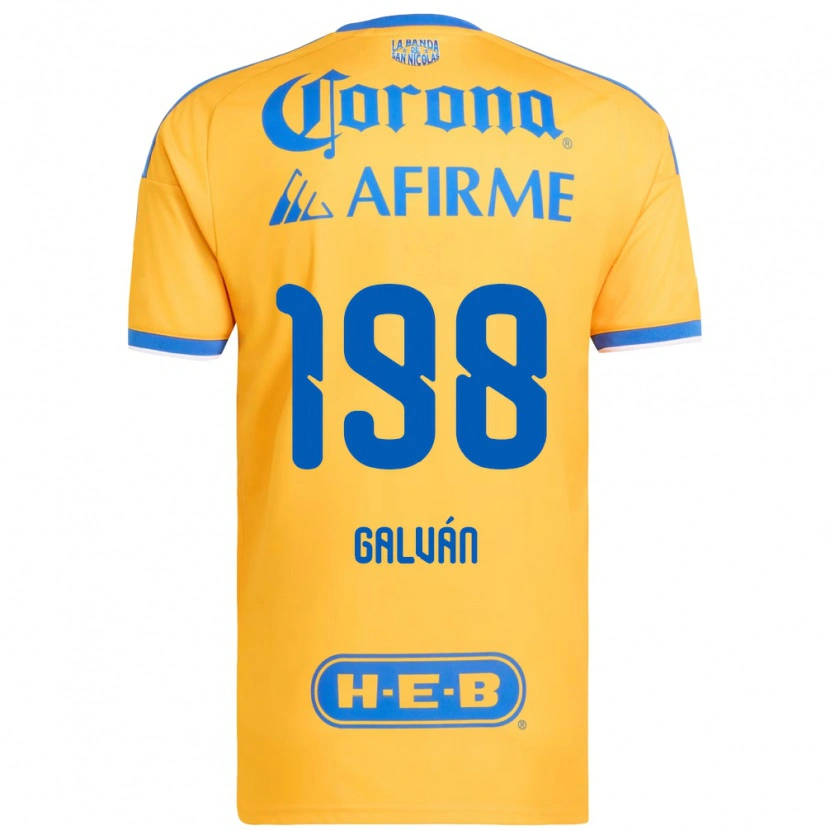DanxenメンズIsac Galván#198黄色青ホームシャツ2026/27ジャージーユニフォーム