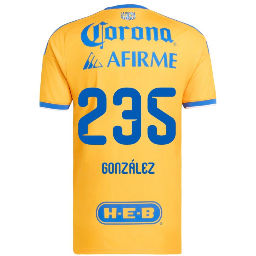 Danxenメンズマウリシオ・ゴンザレス#235黄色青ホームシャツ2026/27ジャージーユニフォーム
