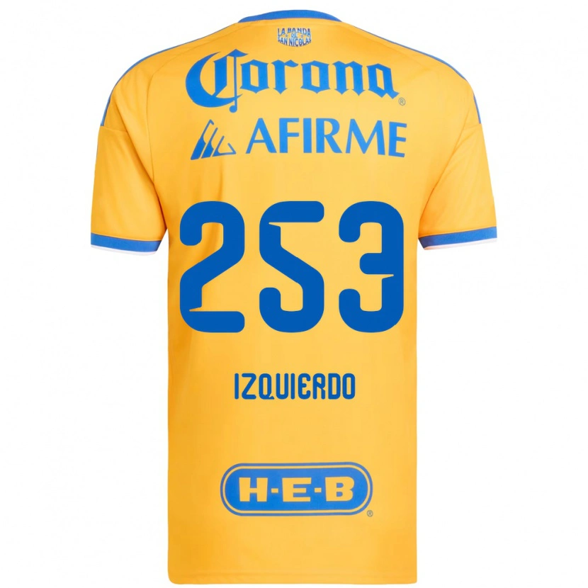 DanxenメンズDiego Izquierdo#253黄色青ホームシャツ2026/27ジャージーユニフォーム