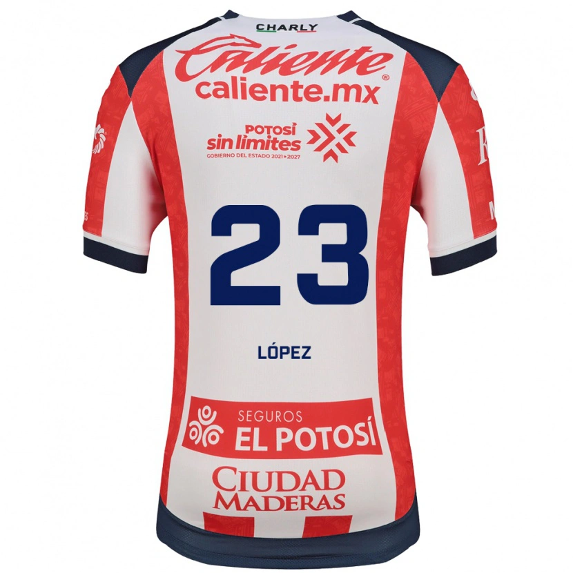 DanxenメンズCésar López#23赤白黒ホームシャツ2026/27ジャージーユニフォーム