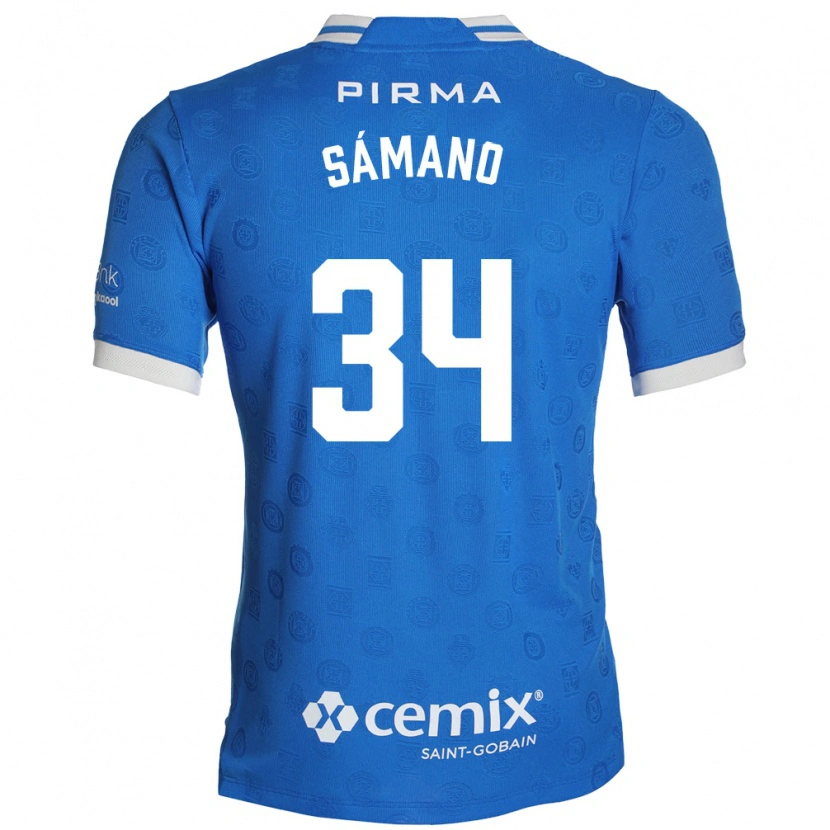DanxenメンズLeonardo Sámano#34青白赤ホームシャツ2026/27ジャージーユニフォーム