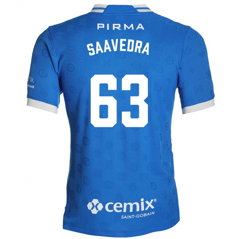DanxenメンズÁngel Saavedra#63青白赤ホームシャツ2026/27ジャージーユニフォーム