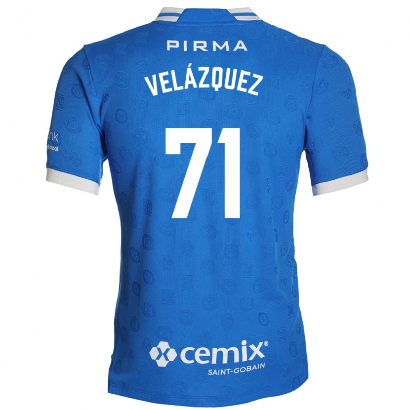 DanxenメンズVíctor Velázquez#71青白赤ホームシャツ2026/27ジャージーユニフォーム