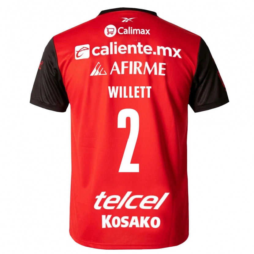DanxenメンズAdyson Willett#2黒赤ホームシャツ2026/27ジャージーユニフォーム