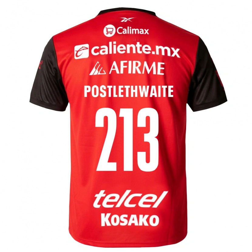 DanxenメンズEmiliano Postlethwaite#213黒赤ホームシャツ2026/27ジャージーユニフォーム