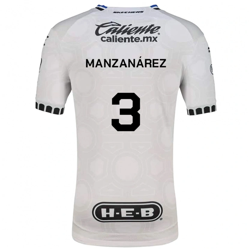 DanxenメンズÓscar Manzanárez#3白黒青ホームシャツ2026/27ジャージーユニフォーム