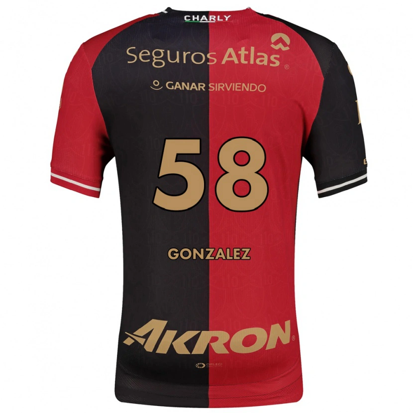 Danxenメンズアルトゥーロ・ゴンサレス#58赤黒茶ホームシャツ2026/27ジャージーユニフォーム