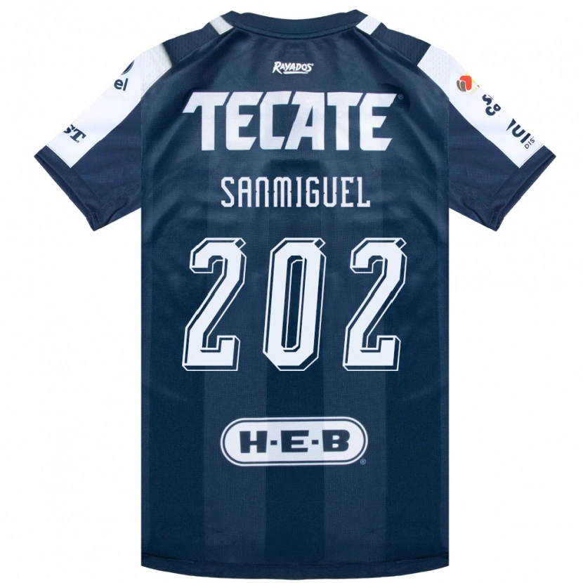 DanxenメンズCarlos Sanmiguel#202藍色白赤ホームシャツ2026/27ジャージーユニフォーム