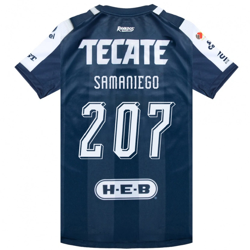 DanxenメンズGuillermo Samaniego#207藍色白赤ホームシャツ2026/27ジャージーユニフォーム