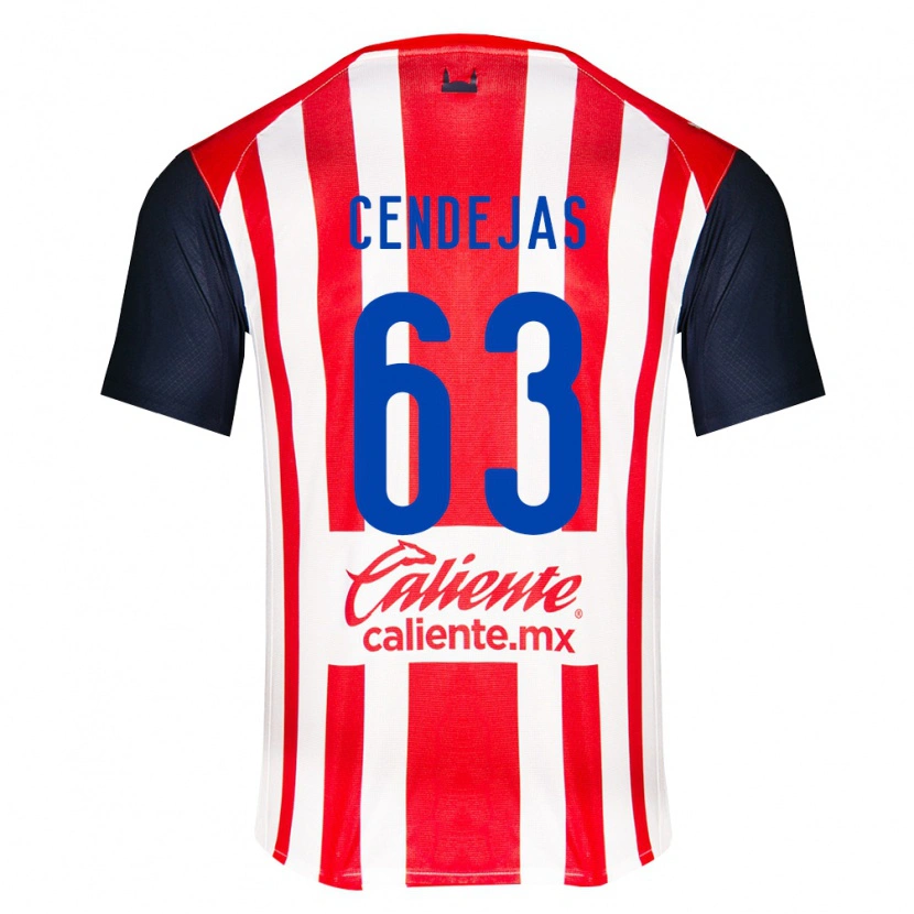 DanxenメンズMatías Cendejas#63赤黒白ホームシャツ2026/27ジャージーユニフォーム