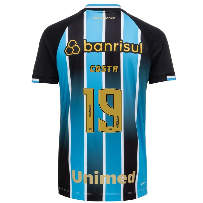 Danxenメンズジエゴ・ダ・シウヴァ・コスタ#19青茶黒ホームシャツ2026/27ジャージーユニフォーム