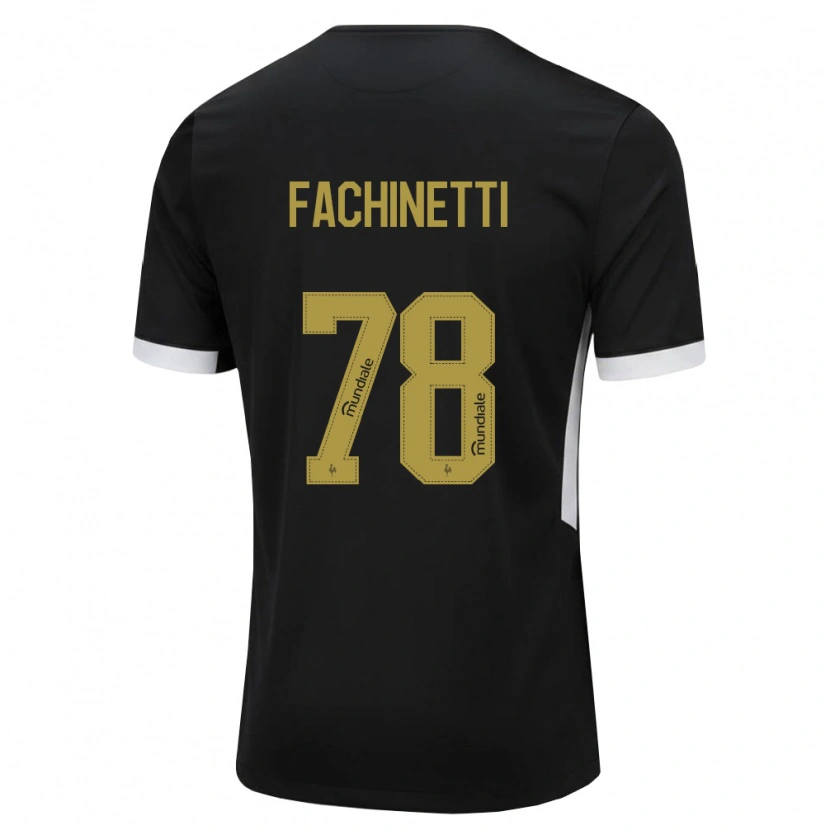 DanxenメンズPedro Fachinetti#78黒白黄ホームシャツ2026/27ジャージーユニフォーム