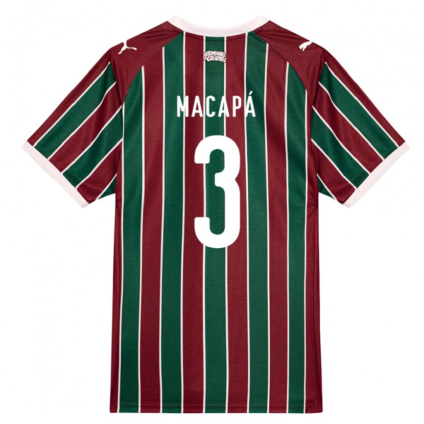 DanxenメンズGabriel Macapá#3緑バーガンディ白ホームシャツ2026/27ジャージーユニフォーム