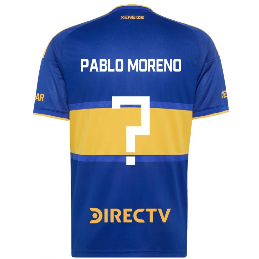 DanxenメンズJuan Pablo Moreno#0ロイヤルブルー黄ホームシャツ2026/27ジャージーユニフォーム