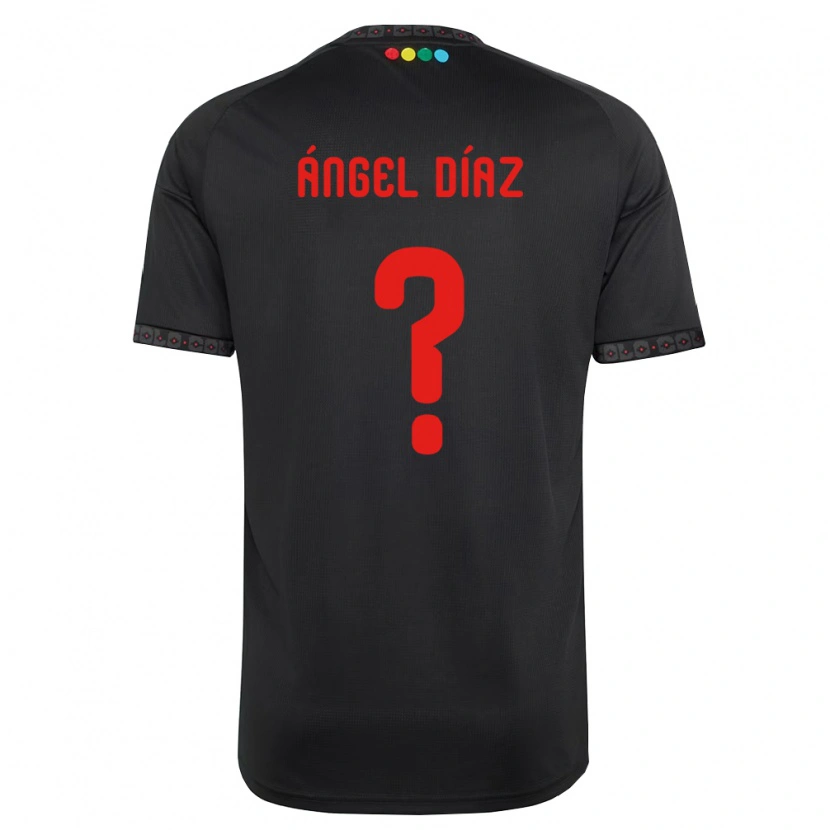 DanxenメンズÁngel Díaz#0黒赤アウェイシャツ2026/27ジャージーユニフォーム