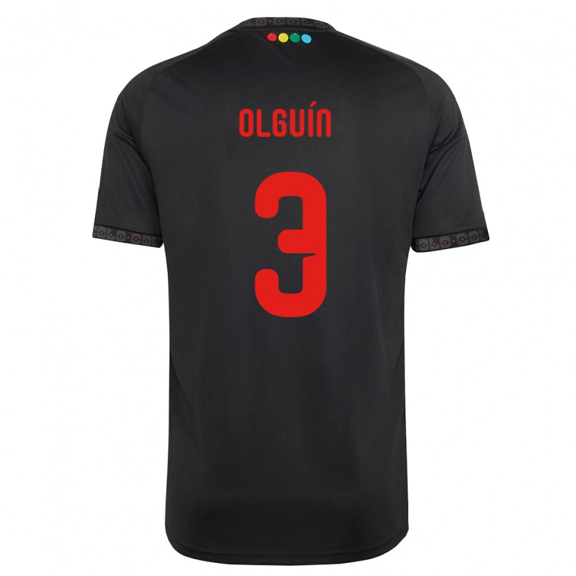 DanxenメンズAlonso Olguín#3黒赤アウェイシャツ2026/27ジャージーユニフォーム