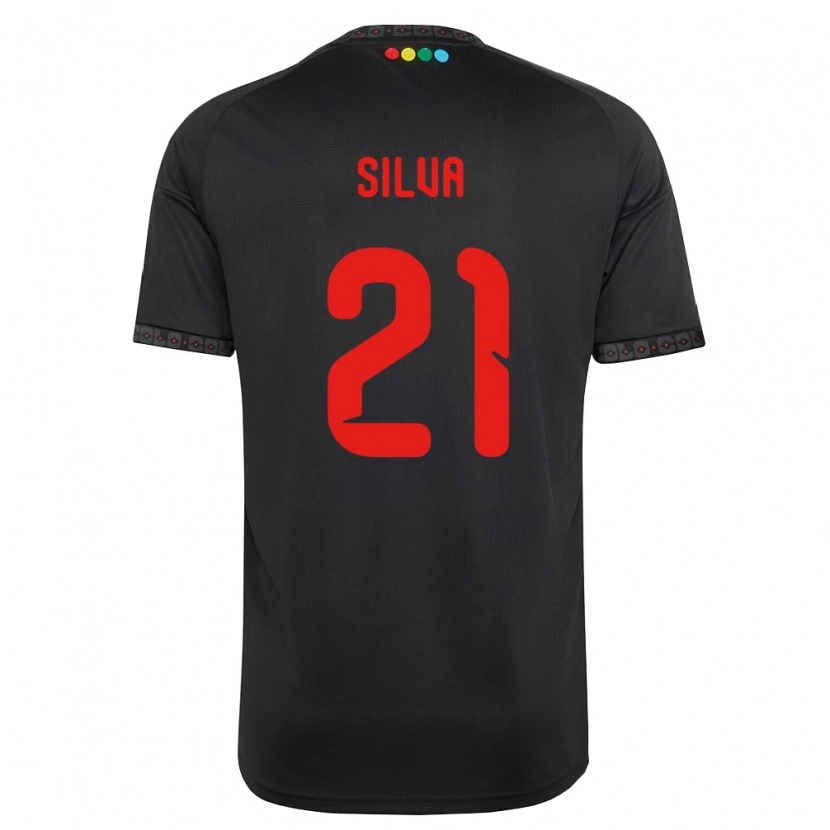 DanxenメンズAgustin Silva#21黒赤アウェイシャツ2026/27ジャージーユニフォーム