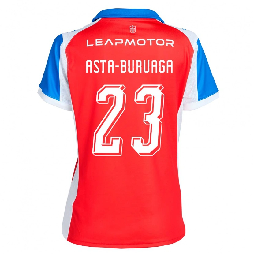 DanxenメンズTomás Asta-Buruaga#23赤青アウェイシャツ2026/27ジャージーユニフォーム