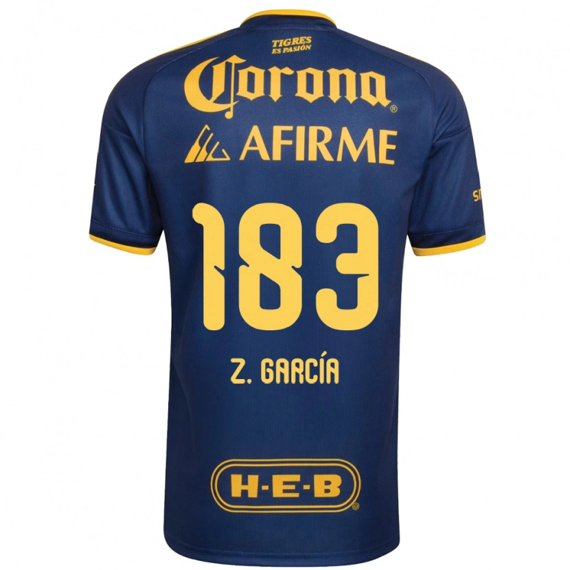 DanxenメンズZahir García#183ロイヤルブルー黄アウェイシャツ2026/27ジャージーユニフォーム