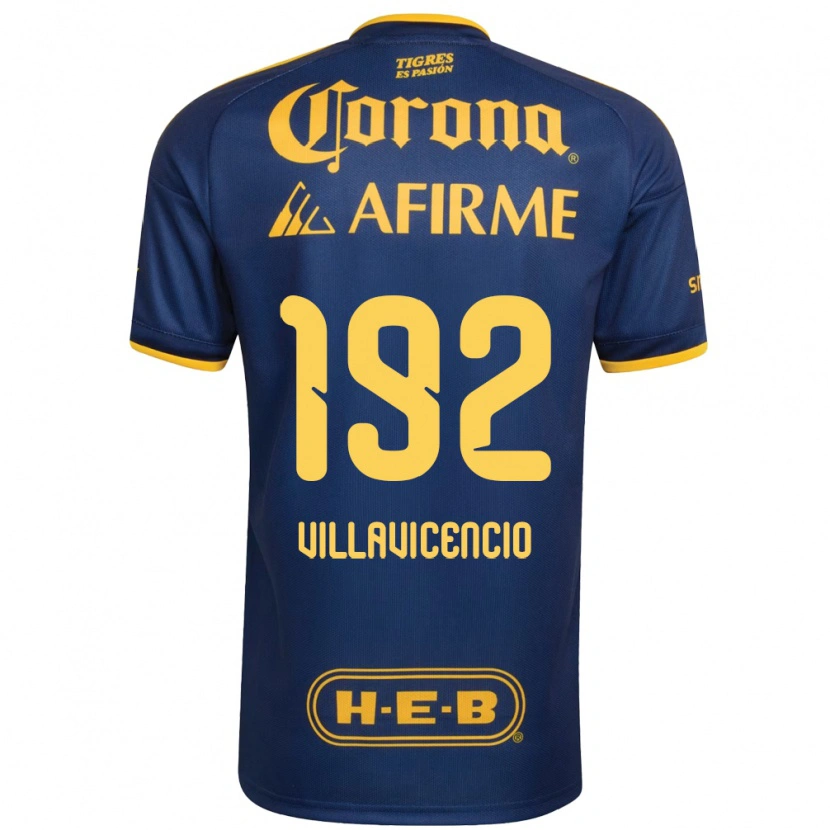 DanxenメンズEdgar Villavicencio#192ロイヤルブルー黄アウェイシャツ2026/27ジャージーユニフォーム