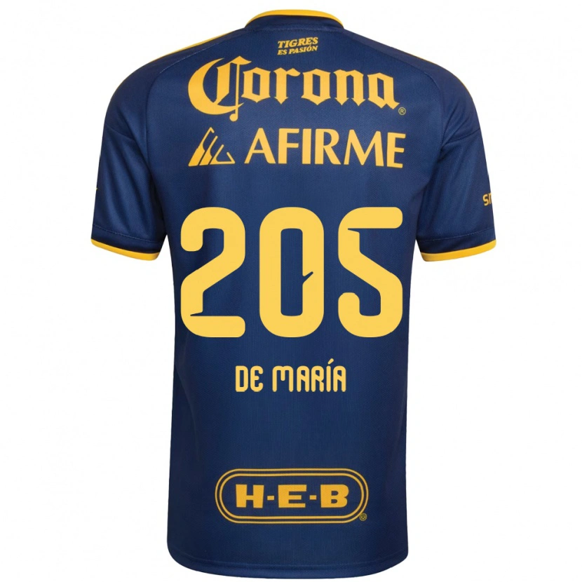 DanxenメンズAntonio De María Y Campos#205ロイヤルブルー黄アウェイシャツ2026/27ジャージーユニフォーム