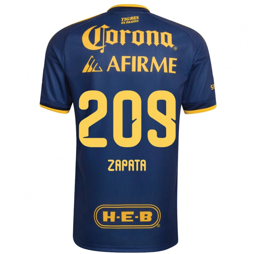 DanxenメンズJorge Zapata#209ロイヤルブルー黄アウェイシャツ2026/27ジャージーユニフォーム