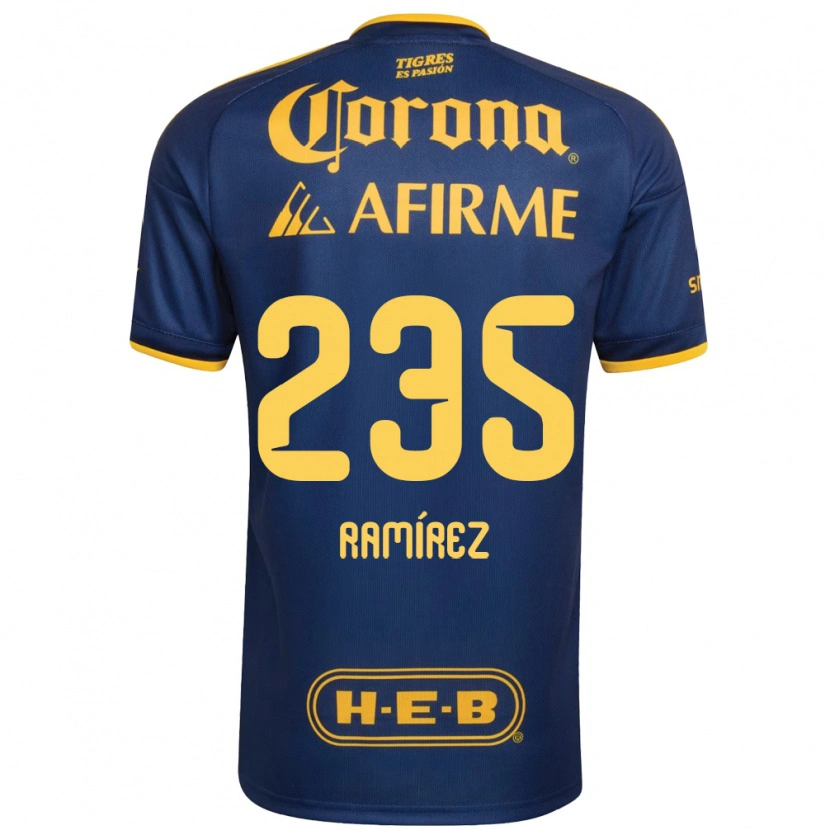 DanxenメンズGabriel Ramírez#235ロイヤルブルー黄アウェイシャツ2026/27ジャージーユニフォーム