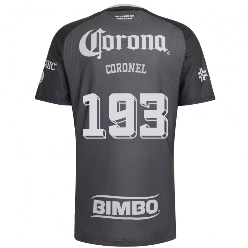 DanxenメンズÁngel Coronel#193灰色白黒アウェイシャツ2026/27ジャージーユニフォーム
