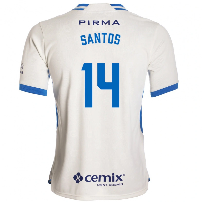DanxenメンズEleisa Santos#14白青赤アウェイシャツ2026/27ジャージーユニフォーム