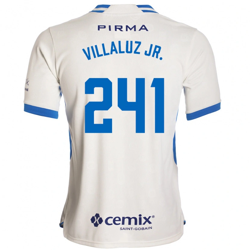 DanxenメンズCésar Villaluz Jr.#241白青赤アウェイシャツ2026/27ジャージーユニフォーム
