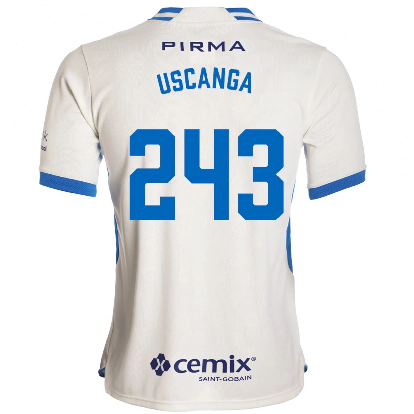 DanxenメンズRubén Uscanga#243白青赤アウェイシャツ2026/27ジャージーユニフォーム