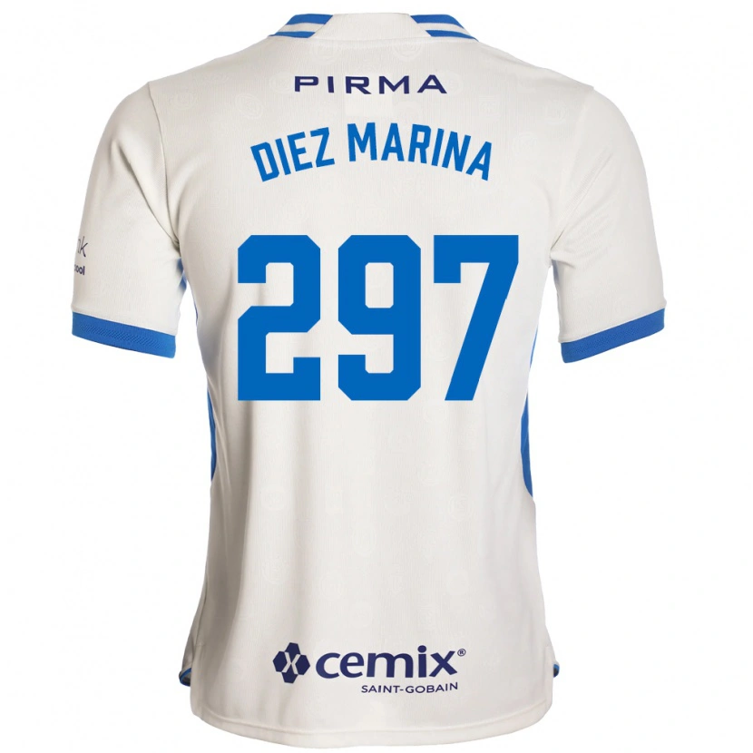 DanxenメンズEdgar Diez Marina#297白青赤アウェイシャツ2026/27ジャージーユニフォーム