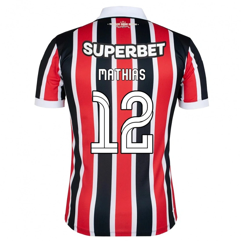 DanxenメンズLeandro Mathias#12赤白黒アウェイシャツ2026/27ジャージーユニフォーム