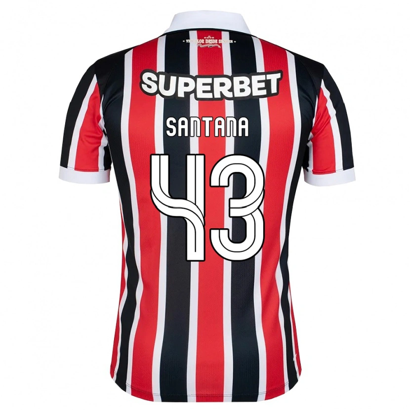 DanxenメンズGustavo Santana#43赤白黒アウェイシャツ2026/27ジャージーユニフォーム