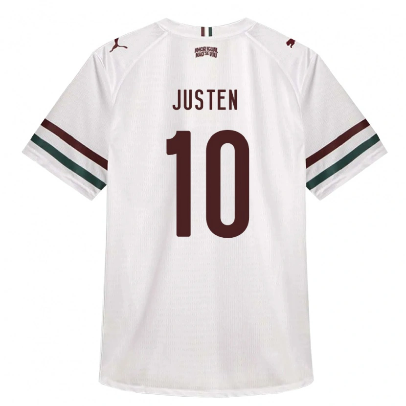 DanxenメンズGabriel Justen#10白緑バーガンディアウェイシャツ2026/27ジャージーユニフォーム