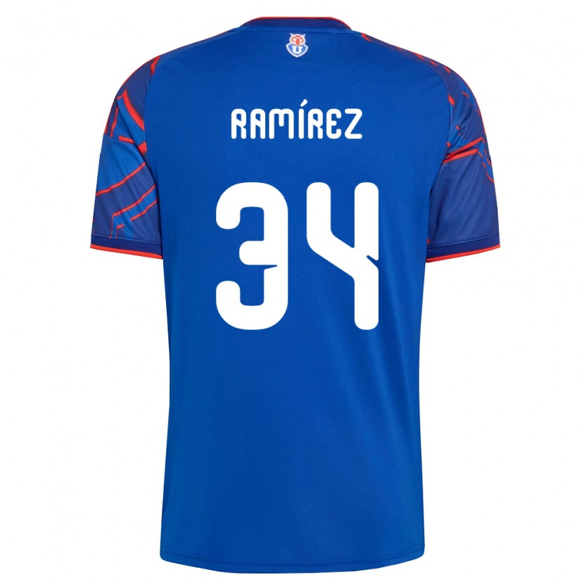 DanxenレディースVicente Ramírez#34ロイヤルブルー赤ホームシャツ2026/27ジャージーユニフォーム