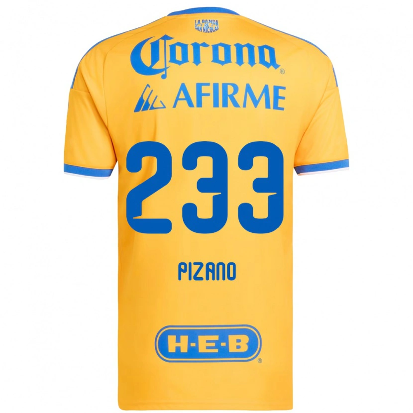 DanxenレディースJuan Pizano#233黄色青ホームシャツ2026/27ジャージーユニフォーム
