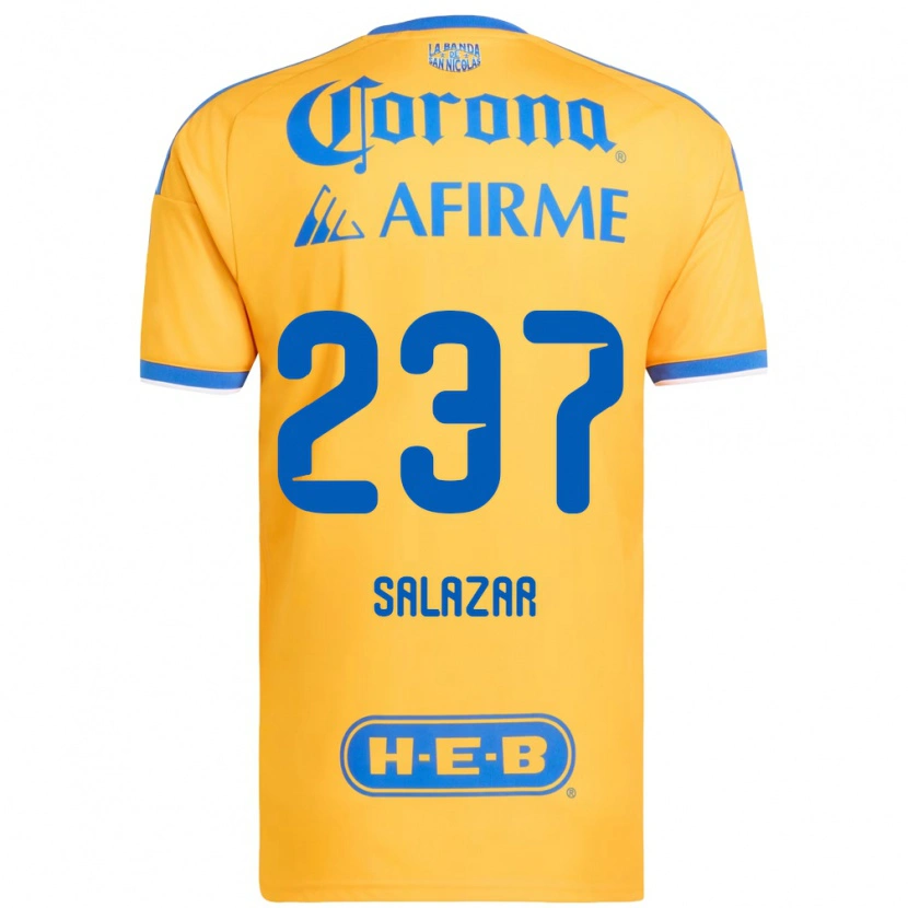 DanxenレディースBryan Salazar#237黄色青ホームシャツ2026/27ジャージーユニフォーム