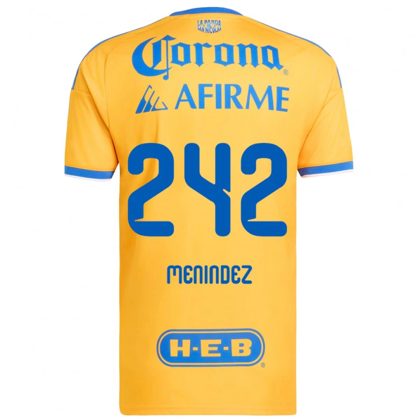 DanxenレディースJonathan Menindez#242黄色青ホームシャツ2026/27ジャージーユニフォーム