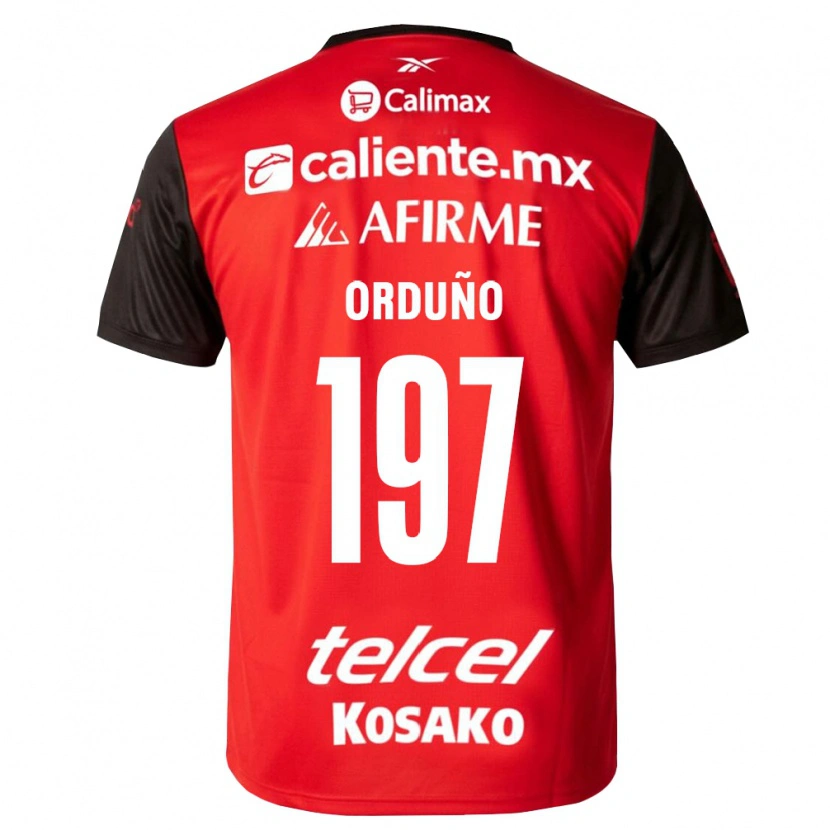 DanxenレディースDavid Orduño#197黒赤ホームシャツ2026/27ジャージーユニフォーム
