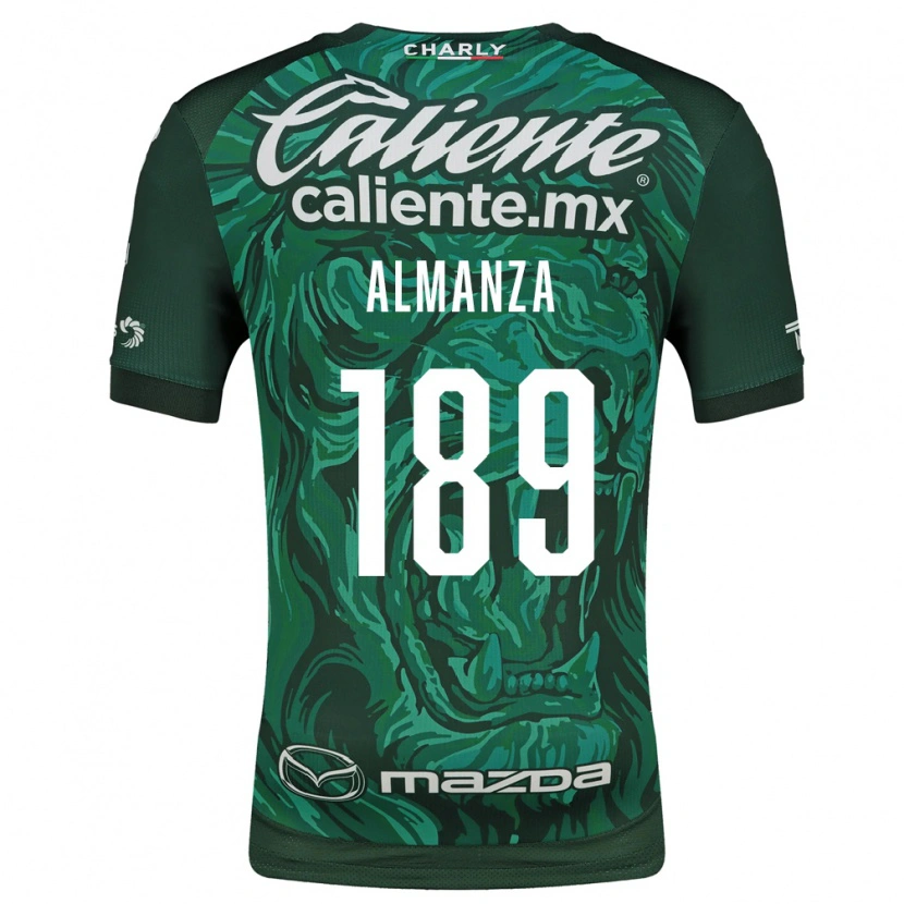 DanxenレディースRomán Almanza#189緑黒ホームシャツ2026/27ジャージーユニフォーム