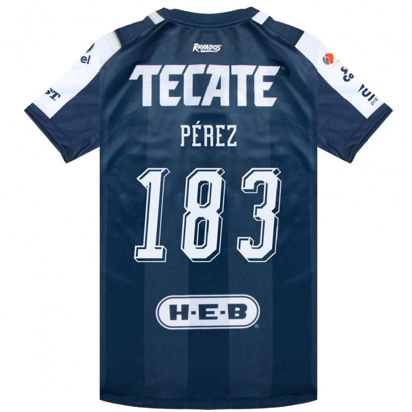 DanxenレディースSantiago Pérez#183藍色白赤ホームシャツ2026/27ジャージーユニフォーム
