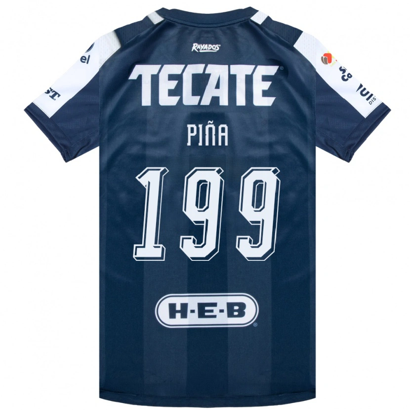 DanxenレディースRicardo Piña#199藍色白赤ホームシャツ2026/27ジャージーユニフォーム