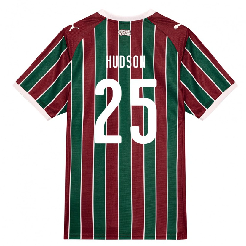 DanxenレディースHudson#25緑バーガンディ白ホームシャツ2026/27ジャージーユニフォーム
