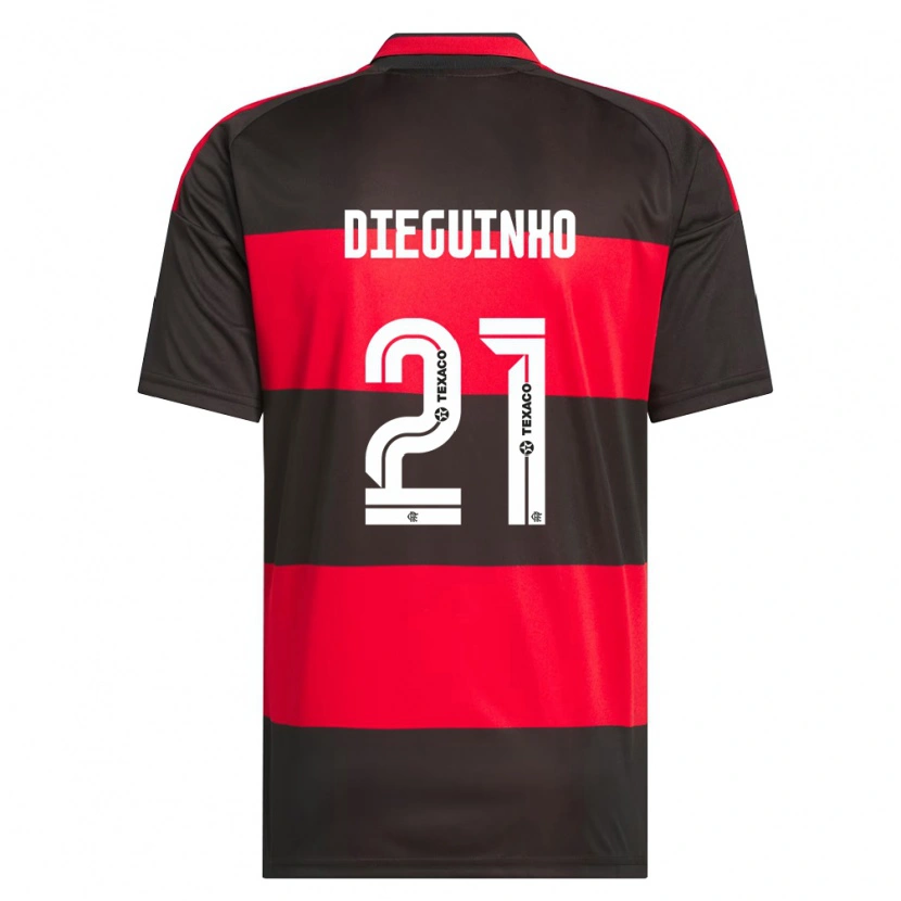 DanxenレディースDieguinho#21赤黒白ホームシャツ2026/27ジャージーユニフォーム