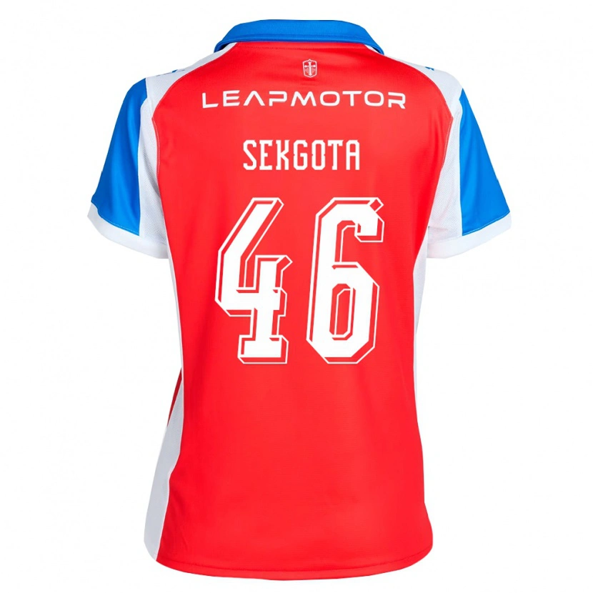 DanxenレディースJeffrey Sekgota#46赤青アウェイシャツ2026/27ジャージーユニフォーム
