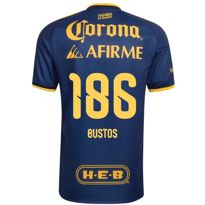 DanxenレディースMaximiliano Bustos#186ロイヤルブルー黄アウェイシャツ2026/27ジャージーユニフォーム