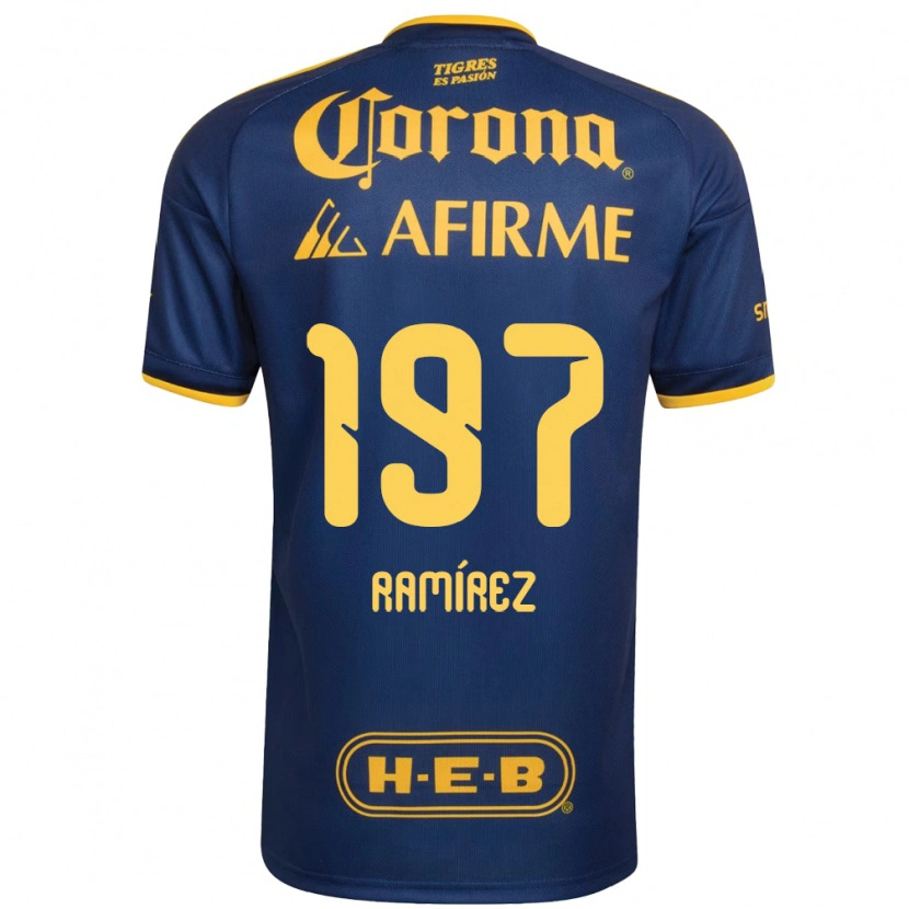 DanxenレディースÁngel Ramírez#197ロイヤルブルー黄アウェイシャツ2026/27ジャージーユニフォーム