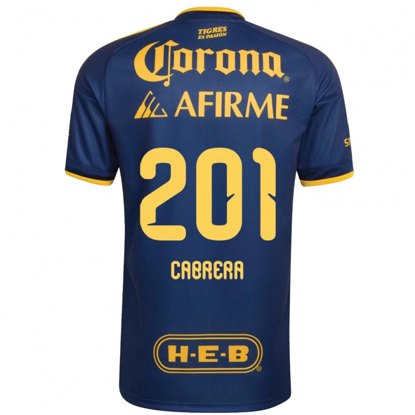 DanxenレディースJorge Cabrera#201ロイヤルブルー黄アウェイシャツ2026/27ジャージーユニフォーム